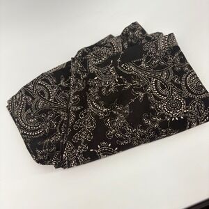 T & Company Women Size 18 Dark Brown Beige Paisley Print Midi Skirt Stretch